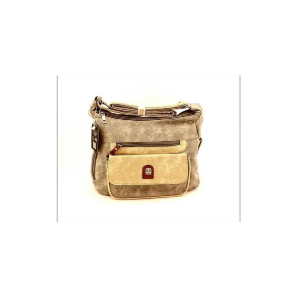 Damen Handtasche Schultertasche Tasche Umhängetasche Grau