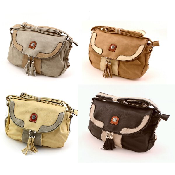Damen Schultertasche Tasche Umhängetasche Handtasche in 4 Farben zur Auswahl