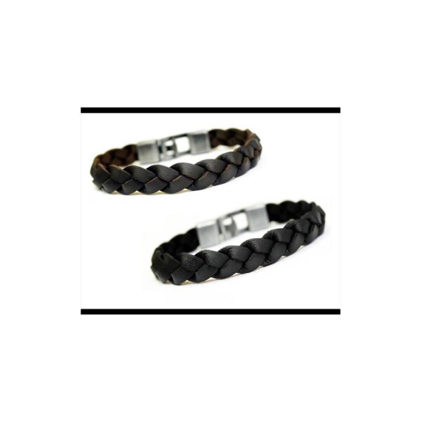 Surferarmband Kunstlederarmband Herren Armband geflochen Braun oder Schwarz